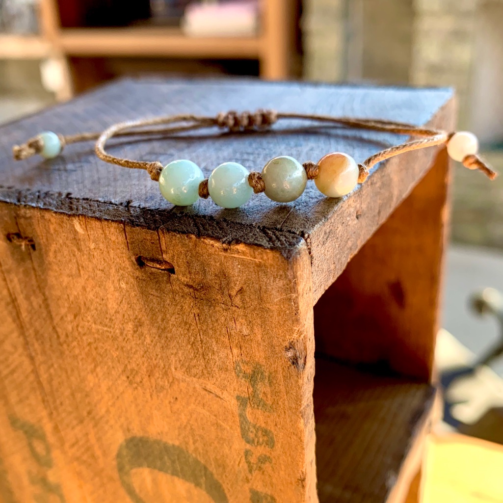 Rustic Boho Amazonite String Bracelet/Anklet
